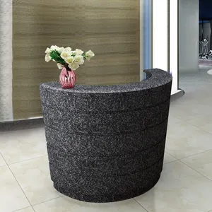 Mini small cash checkout cheap hairdresser hotel size hair salon for retail store display round standing reception desk