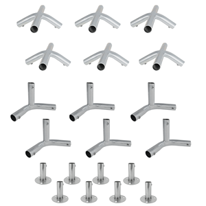 وصلات زاوية ثلاثية مسطحة شديدة التحمل، وصلات أنابيب فولاذية، موصل أنابيب - Product Image 2