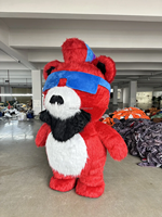 Funtoys Personnaliser Gonflable Ours en Peluche Mascotte Costume Furry Cartoon Fourrure Peluche Lunettes Mascotte Anime pour Adulte 2/2.6M
