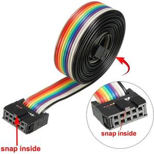 Cable Plano de Cobre IDC Rainbow Wire, 10 pines, 128 cm, Paso de 2.54 mm, Tipo B, Nuevo - Product Image 2