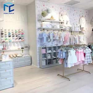 Best modern retail display fashion furniture happy kids clothing store interior design