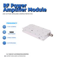 Module amplificateur de puissance RF large bande BLOCKWAVE 2350-2800MHz 150W GaN, gain 52dBm, système de sécurité périmétrique anti-drone, SMA-Femelle