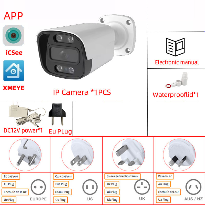 Camera with EU power adapter