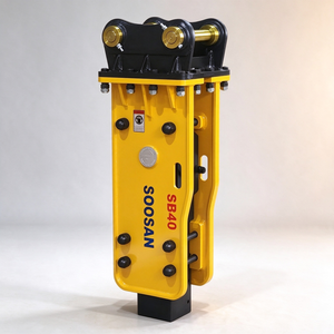 Martillo Hidráulico SOOSAN SB40 Tipo Superior con Cincel de 68 mm para Excavadoras de 4-9T, para Demolición de Hormigón, Uso Pesado - Product Image 1