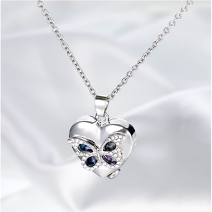 Pet Memorial <strong>Urn</strong> Jewelry Cute Bees Butterfly <strong>Owl</strong> Cremation Necklace Steel Pet Keepsake Pendant for Animal <strong>Ashes</strong>