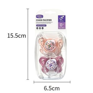 Ciuccio in Silicone per Neonati, Confezione da <span class=keywords><strong>2</strong></span>, Senza BPA, con Stampa Floreale, per lo Sviluppo Orale dei Bambini da 0-6 Mesi - Product Image 6
