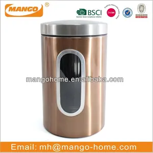 Kitchen Canister Set Stainless Steel Storage Box Round Vacuum Airtight Kitchen Canister Sets