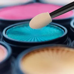 Cuttte 50/100PCS Disposable Dual Sides Eye Shadow Sponge Applicators With Container, Length Eyeshadow Brushes Makeup Applicator - Product Image 6
