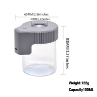 Bocal lumineux hermétique en plastique ABS avec couvercle en verre pour plantes aromatiques Bocal en verre avec LED et chargement USB Logo personnalisé disponible