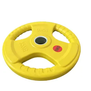 Gym Lifting and Strength Training Equipment Cast iron and rubber Coated weight 2.5/5/10/15/20KG Weight plate