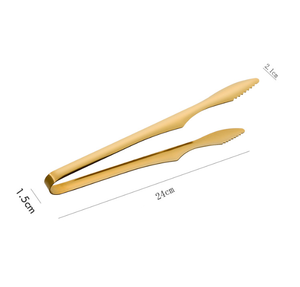 Pinzas para freír carne de res DFT32 de acero inoxidable para buffet, cafetería, barbacoa, cantina, accesorios de cocina, para freír filetes de carne. - Product Image 1