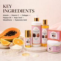Coffret de Soins Visage Coréen Bio Luxueux Personnalisé à Faible MOQ, Vitamine C et Arbutine, Éclaircissant Anti-Taches Nourrissant pour Tous Types de Peau