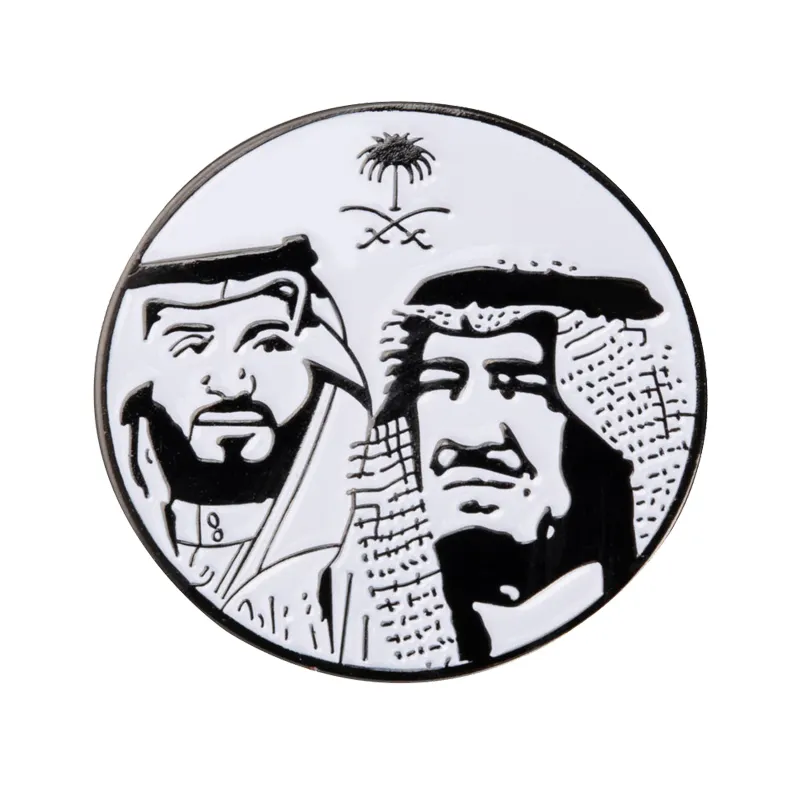 Kustom Logo desain baru Arab Saudi Hari Nasional liburan lencana Pin Saudi Enamel