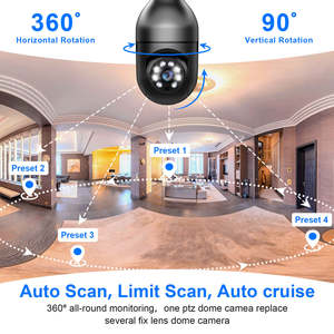 Cámara de Vigilancia Inalámbrica WESECUU E27 PTZ WIFI de 360 Grados, 3MP, Doble Banda, con Forma de Bombilla, para Seguridad del Hogar con Funciones de Monitoreo de Bebés y Mascotas - Product Image 4