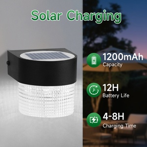 Quadrato a testa singola illuminazione esterna Ip65 portico applique Wall Light giardino <span class=keywords><strong>balcone</strong></span> terrazzo lampada <span class=keywords><strong>da</strong></span> parete solare <span class=keywords><strong>da</strong></span> parete/luci esterne - Product Image 5