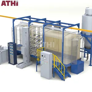 ATHI New Powder Coating Booth Aluminum Alloy Parts Steel Substrate PLC Motor Core Manufacturing Plant Painting Equipment