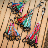 Crochet de suspension pour l'escalade, sangle pour bouteille d'eau, accessoire de sac à dos d'extérieur, porte-gobelet, cordon de parapluie, randonnée, accessoire tressé à la main