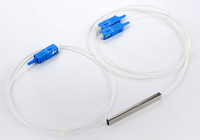 Hongsheng FTTH 1*2 1*4 1*8 1*16 1*32 Mini PLC Modular Tray-type Optical Splitter dengan Konektor SC/LC/FC/ST Serat Optik Telanjang