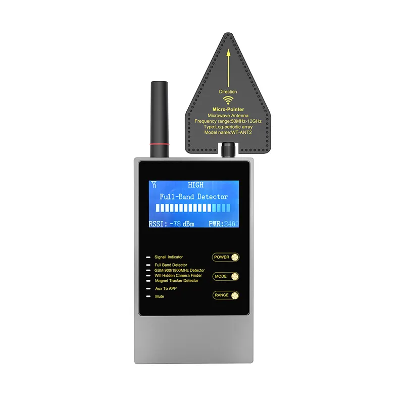 Anti spy Bug Detector GPS camera jammerd Anti Spying Tracking detector for GPS Tracker Hidden Camera Listening Device