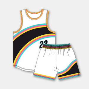 Camiseta de Baloncesto Blanca al por Mayor de Fábrica, Poliéster Impreso, Transpirable, de Secado Rápido, Diseño Clásico de Entrenamiento, Sublimada - Product Image 2