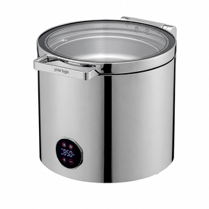 Juego de Recipientes para Buffet de Acero Inoxidable, Calentador de Alimentos Eléctrico para Restaurante, Olla para Sopa de 9L - Product Image 1