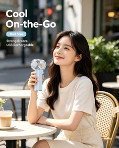 ขายตรงจากโรงงาน พัดลมมือถือสำหรับโปรโมชั่นกลางแจ้ง ระดับ A กล่องพัดลมลูกฟูก พัดลมฤดูร้อน - Product Image 1