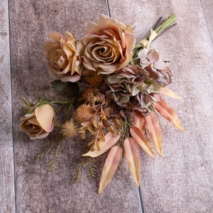 Ramo de Rosas Artificiales Nadja Rose, Tela Plástica Tejida, Decoración para Bodas y Hogar CF01401 - Product Image 3