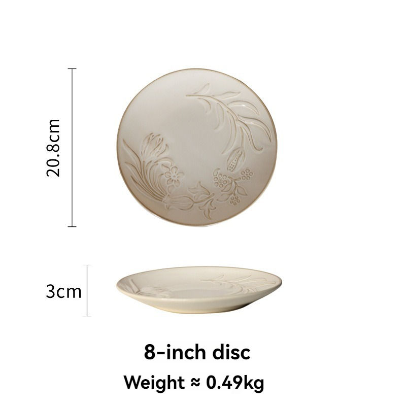 8 Inch plate-White