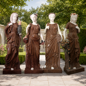 <span class=keywords><strong>Statue</strong></span> de <span class=keywords><strong>femme</strong></span> en marbre <span class=keywords><strong>multicolore</strong></span> sculptée à la main pour villa de luxe - Product Image 4