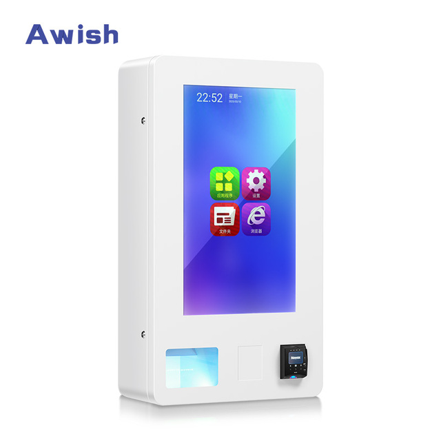 32 Inch Touch Screen Mini Wall Mounted Vending Machine With Cash Acceptor ID Identify Small Vending Machine for Small Business