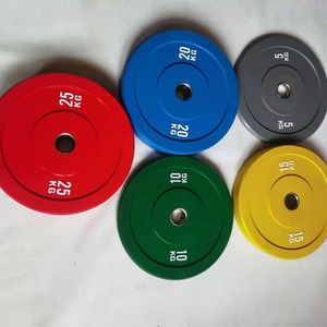 工厂批发健身杠铃片窄边彩色哑铃重量叠片套装橡胶出厂价 - Product Image 5