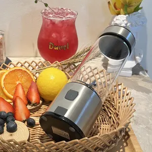 Desain Baru 450Ml Blender Badan Baja Tahan Karat Kaca Blender Mini Blender Juicer Mixer Cangkir Blender Portabel Pembuat Smoothie OEM