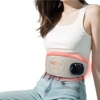 Ceinture Chauffante Vibrante pour Soulager les Douleurs Menstruelles, Masseur Abdominal et Stimulateur avec Télécommande