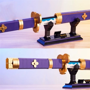 DK1502 Anime Japonais 98,6 cm <span class=keywords><strong>Zoro</strong></span> Sabre <span class=keywords><strong>Katana</strong></span> Modèle d'arme <span class=keywords><strong>de</strong></span> cosplay Couteau Briques <span class=keywords><strong>de</strong></span> construction DIY Jouet - Product Image 4