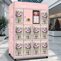 Distributeur automatique de bouquets de fleurs en libre-service avec écran tactile extérieur, entièrement automatique, avec système de refroidissement par compresseur basé sur le cloud et SDK