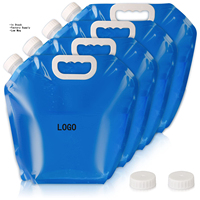 Sac à eau pliable portable réutilisable pour le camping, 5L 10L, avec bec verseur et poignée, pour boissons et eau potable en extérieur