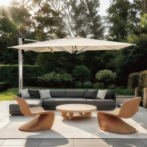 Parasol Cantilever de Luxe Moderne Robuste Réglable avec Manivelle, Pliable, Étanche pour Jardin, Terrasse, Hôtel DC-UP-115 - Product Image 1
