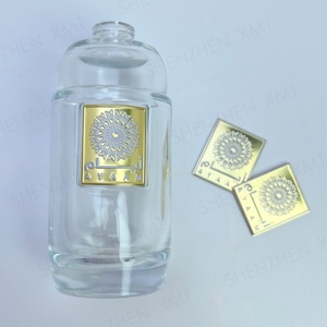 Aluminum Sticker Perfume <b>Bottle</b> Label Fashion Customized Metal Car <b>Name</b> Plate Matt Gunmetal 2024 Hot Design - Product Image 5