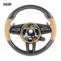 Volant sport de remplacement en cuir et fibre de carbone de qualité supérieure avec bouton SC pour Porsche Macan Cayenne 718 911 Panamera Cayman