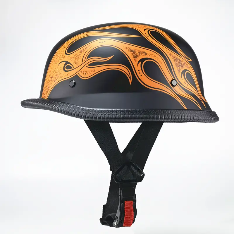 Demi-casque léger de guerre mondiale pour hommes et femmes, demi-casque de moto électrique, rétro, allemande, unisexe