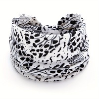 Bandeau de sport pour filles style européen et américain, imprimé léopard, large, élastique et absorbant la transpiration, idéal printemps-été