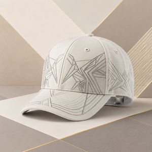 Gorra de Béisbol Moderna con Diseño Abstracto de Líneas, Estructurada, de 6 Paneles, Ajustable, Unisex, Estilo Urbano - Product Image 1