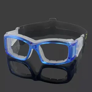 PANLEES Lunettes de basket-ball anti-impact Lunettes de sport bleues Lunettes de handball