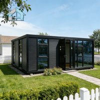 Maison conteneur préfabriquée extensible à montage rapide de 20 pieds, panneaux sandwich en acier, design moderne, mini-maison pliable, villa mobile à louer