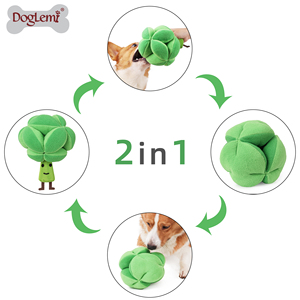 Interactive Broccoli Design Dog Toy Durable Small Medium Funny <strong>Squeakers</strong> Best Pet Carton Packaging Lovely Simple Cartoon Style Pet chew toys - Product Image 3