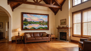 Dipinto a Olio Realistico di Lusso Personalizzato con Cornice in Legno Fatta a Mano, Arte Murale Vintage in Stile Boclitico per Soggiorno - Product Image 4