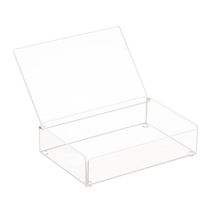 Tùy chỉnh nhỏ Acrylic trường hợp hình chữ nhật rõ ràng Acrylic Hộp với mở nắp để bán - Product Image 5