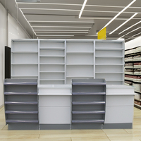 Comptoir de caisse en acier pour les magasins de détail, les épiceries et les supérettes, comptoir de réception