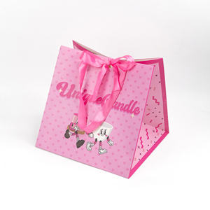 Wholesale 25x25x25cm Pink Shopping <b>Bags</b> Clothing Packaging Paper <b>Bags</b> <b>Wedding</b> Party Custom Logo <b>Gift</b> <b>Bags</b> for Small Business - Product Image 4