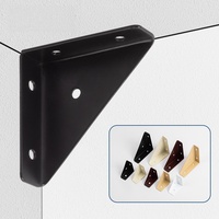 Support d'angle triangulaire en fer thermolaqué multicolore en gros, équerre d'angle en L à 90 degrés pour meubles et étagères